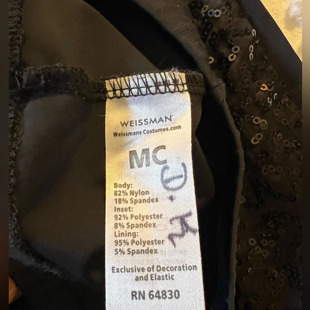 Weissman Black Leggings with Sequins Size Child Medium